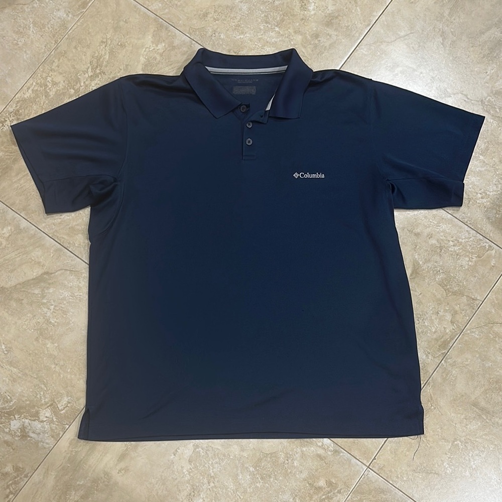 Columbia Blue Polo Shirt Classic Style